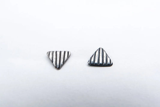 Large Triangular Striated Studs