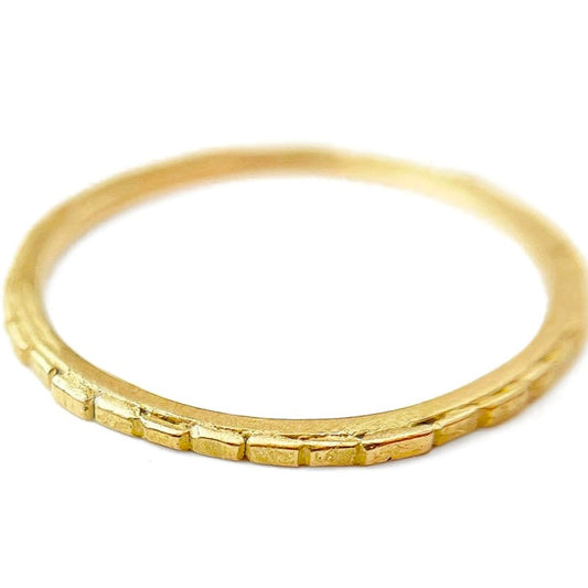 Thin Sugar Brick Ring