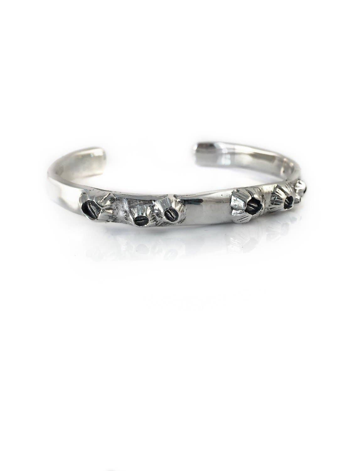 Barnacled Cuff Bracelet: Sterling Silver