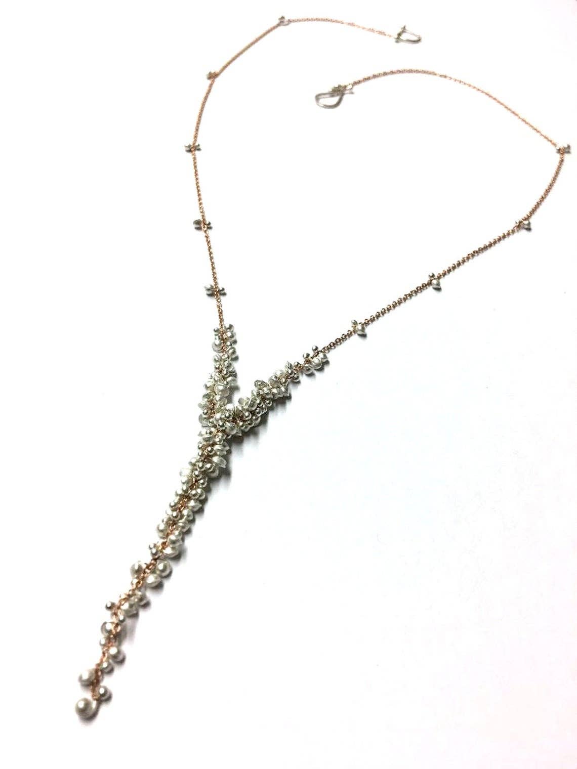 2 inch Cascading Wisteria Necklace- 18 inches