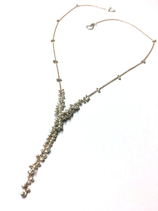 2 inch Cascading Wisteria Necklace- 18 inches
