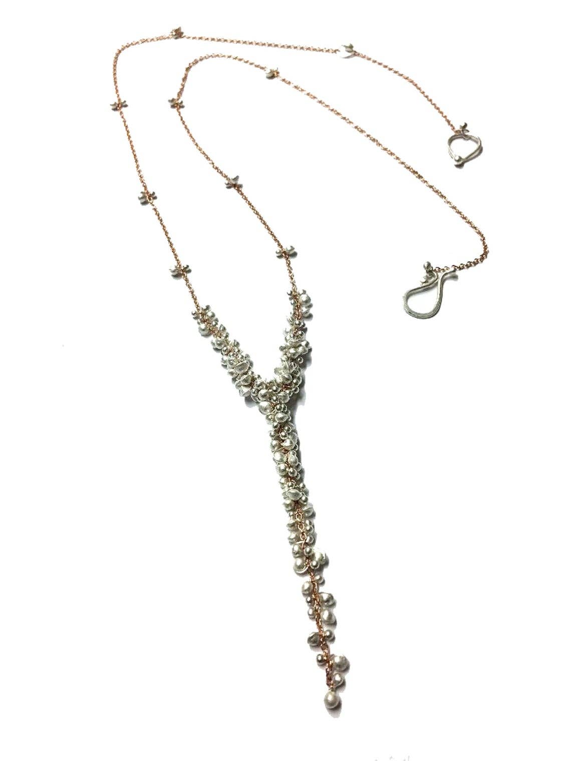 2 inch Cascading Wisteria Necklace- 18 inches