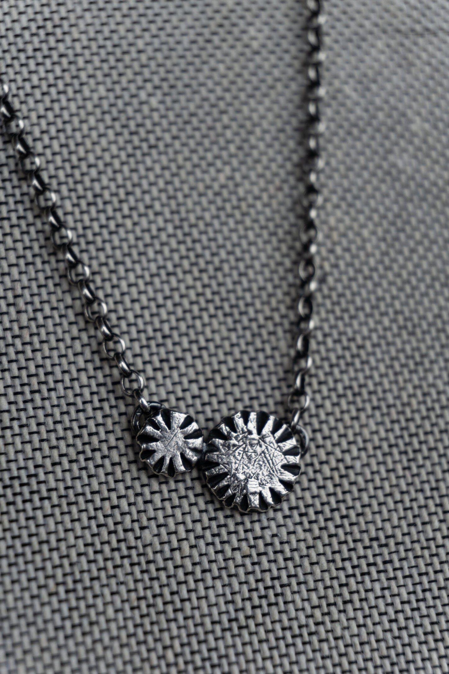 Double Circle Ridge Necklace