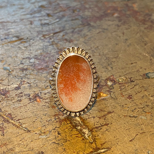 Dendritic Agate Ridge Ring