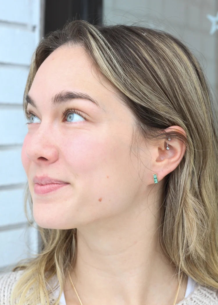 Chrysocolla Styx Studs