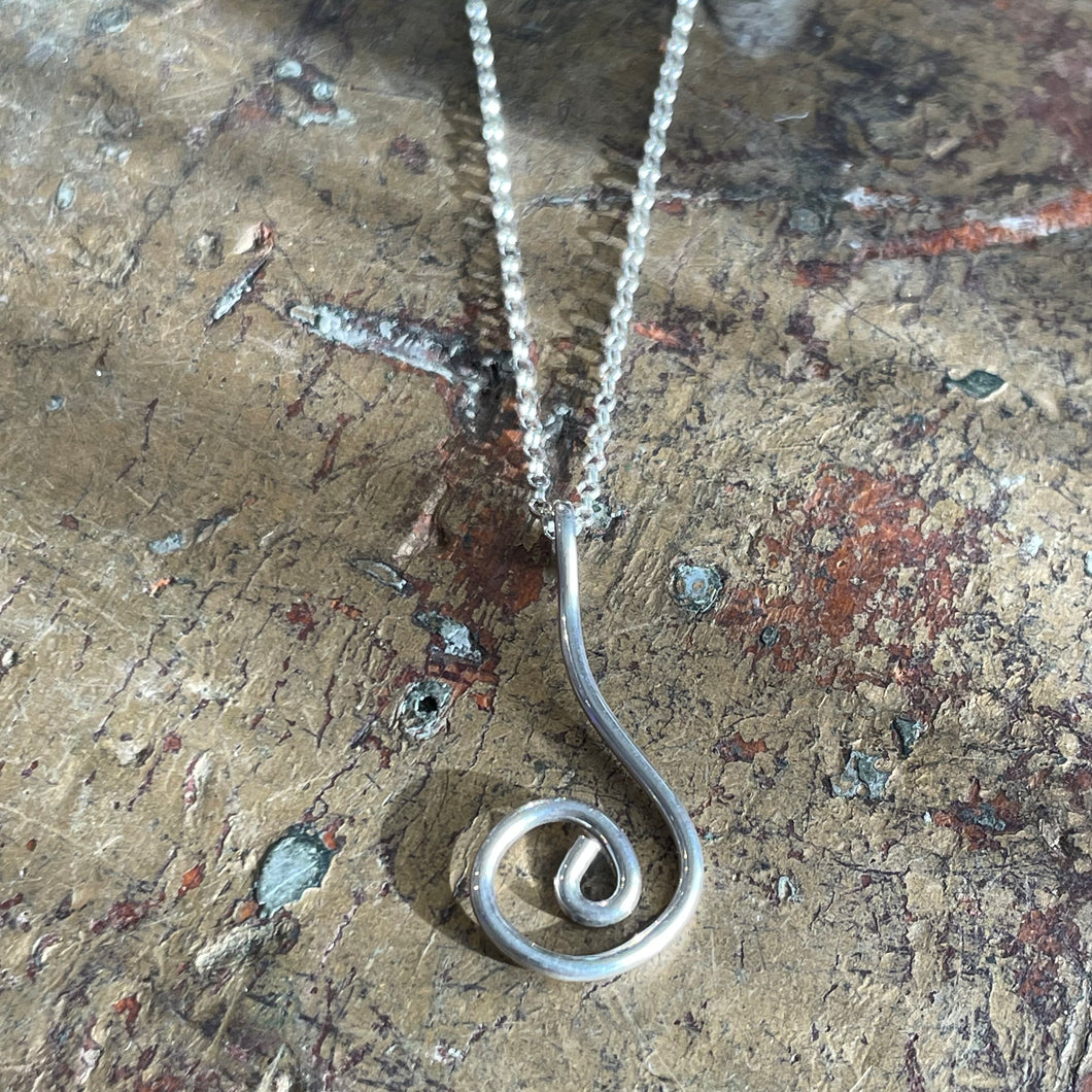 Sterling Swirl Necklace