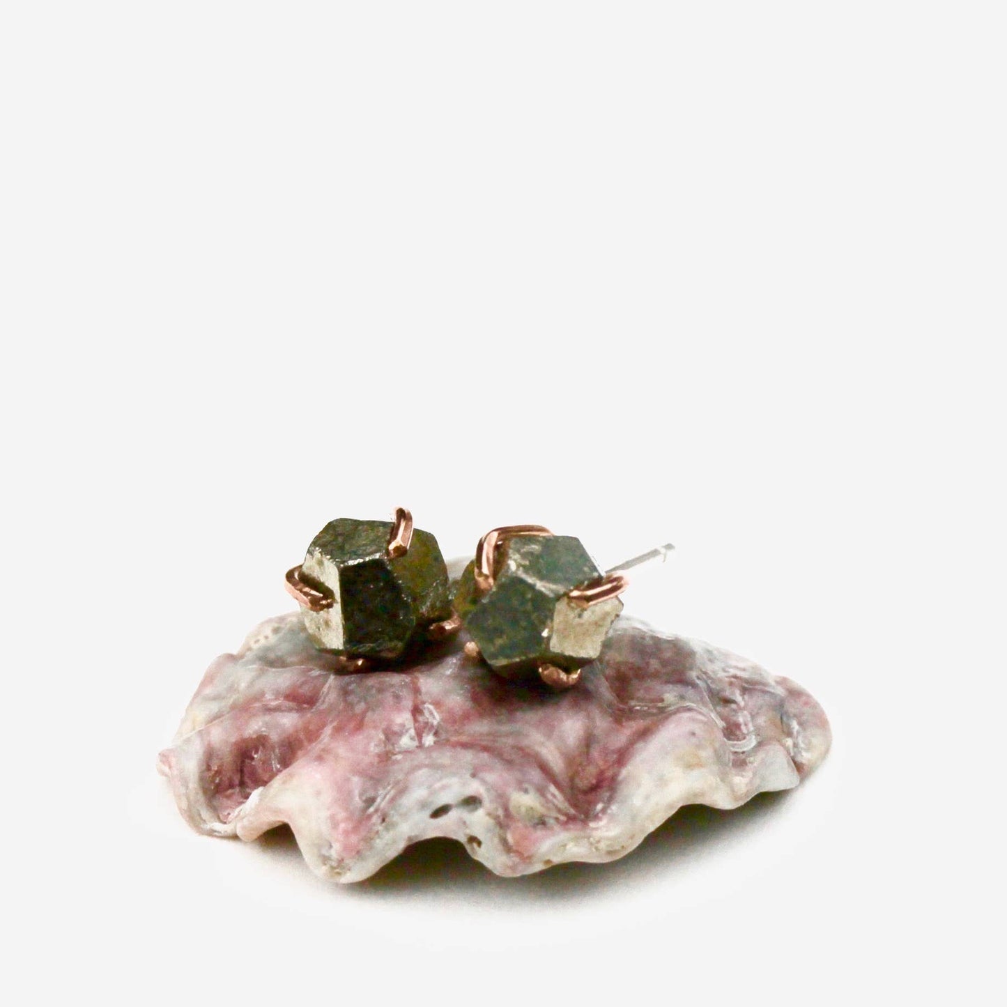 Raw Pyrite Studs