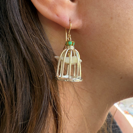 Bird In A Cage Earrings