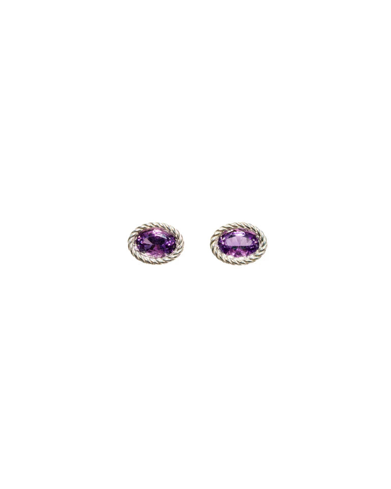 Amethyst Braided Studs