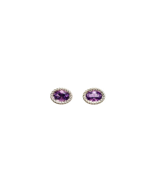 Amethyst Braided Studs