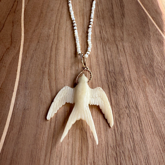 Bone Bird Necklace