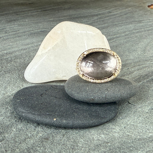 One of a kind "Stella" Tourmaline and Diamond Ring