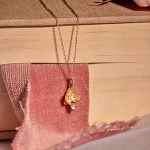 BLOOMSBURY: Orchid & Moonstone Pendant