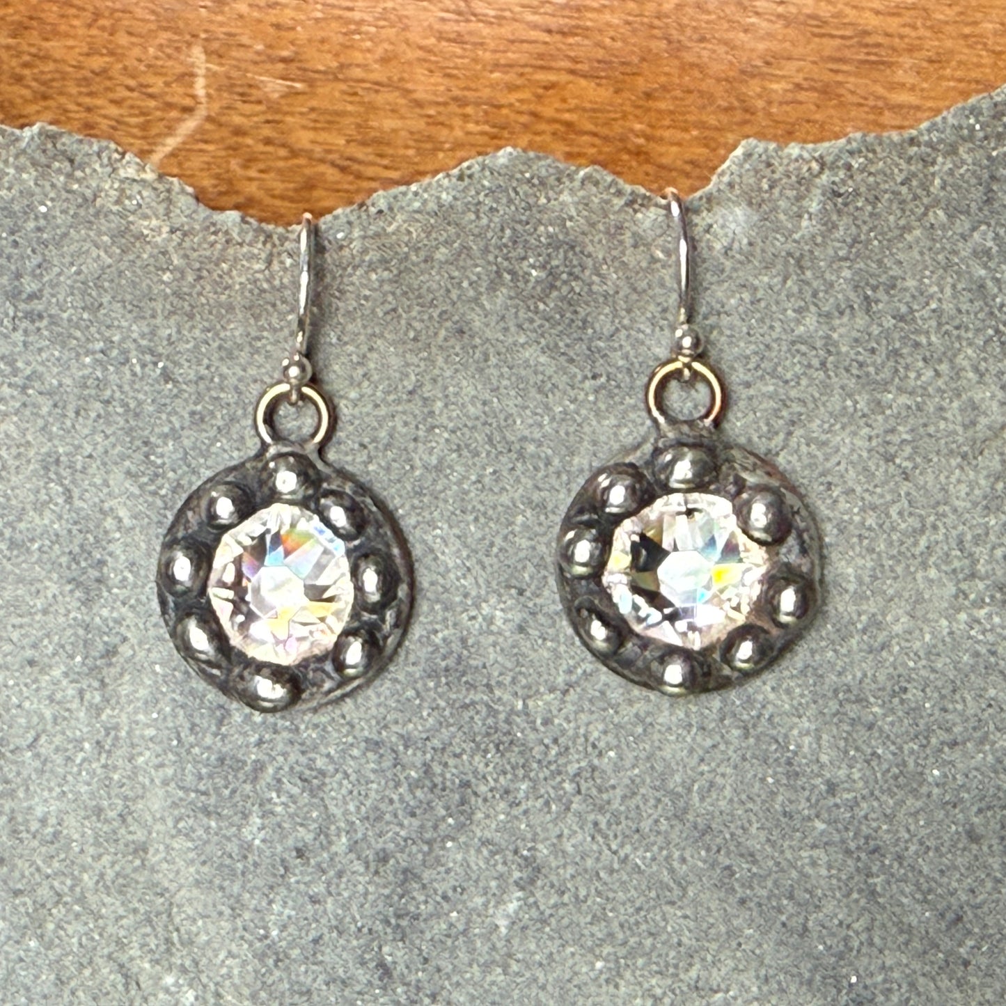 Clear Swarovski Drop Earrings