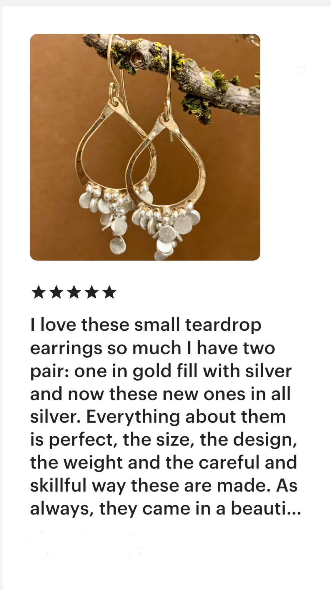 Small Tear Confetti Earrings
