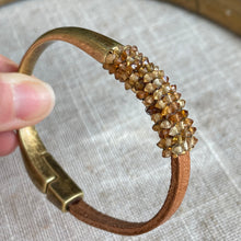 Load image into Gallery viewer, Citrine and leather Bracelet