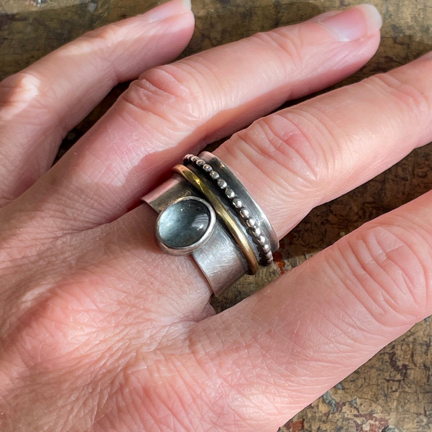 Aquamarine Sterling Ring