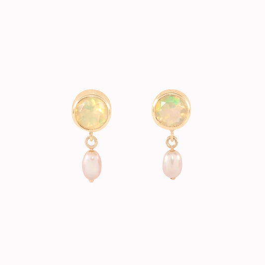 LA FLÂNERIE: Opal and Pearl Studs
