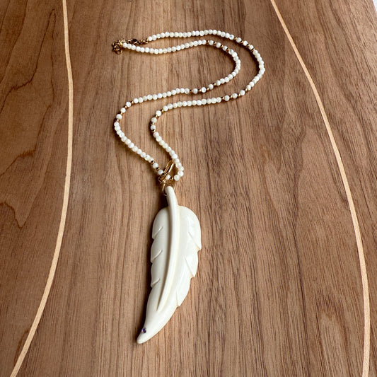 Shell Feather Necklace