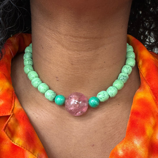 Large Antique Bead Necklace