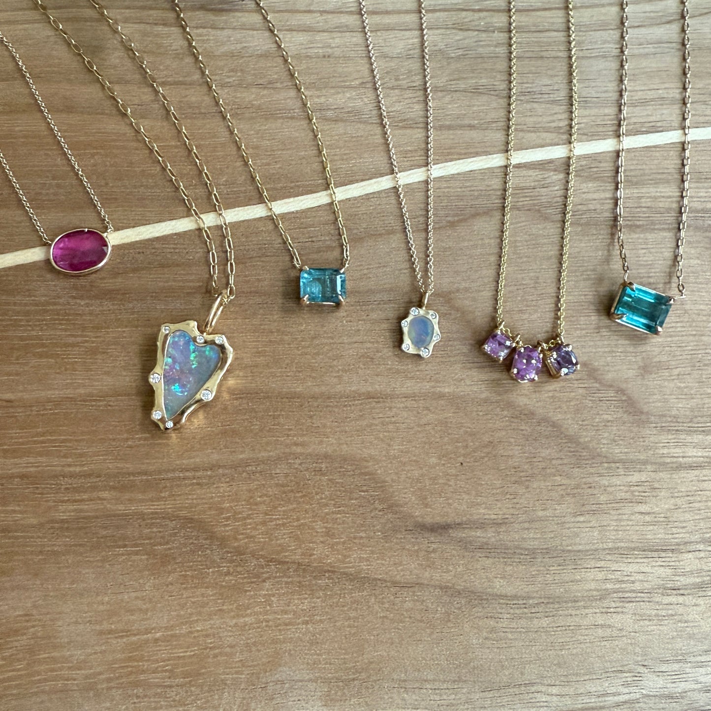 Rebel Heart Opal and Diamond Pendant Necklace