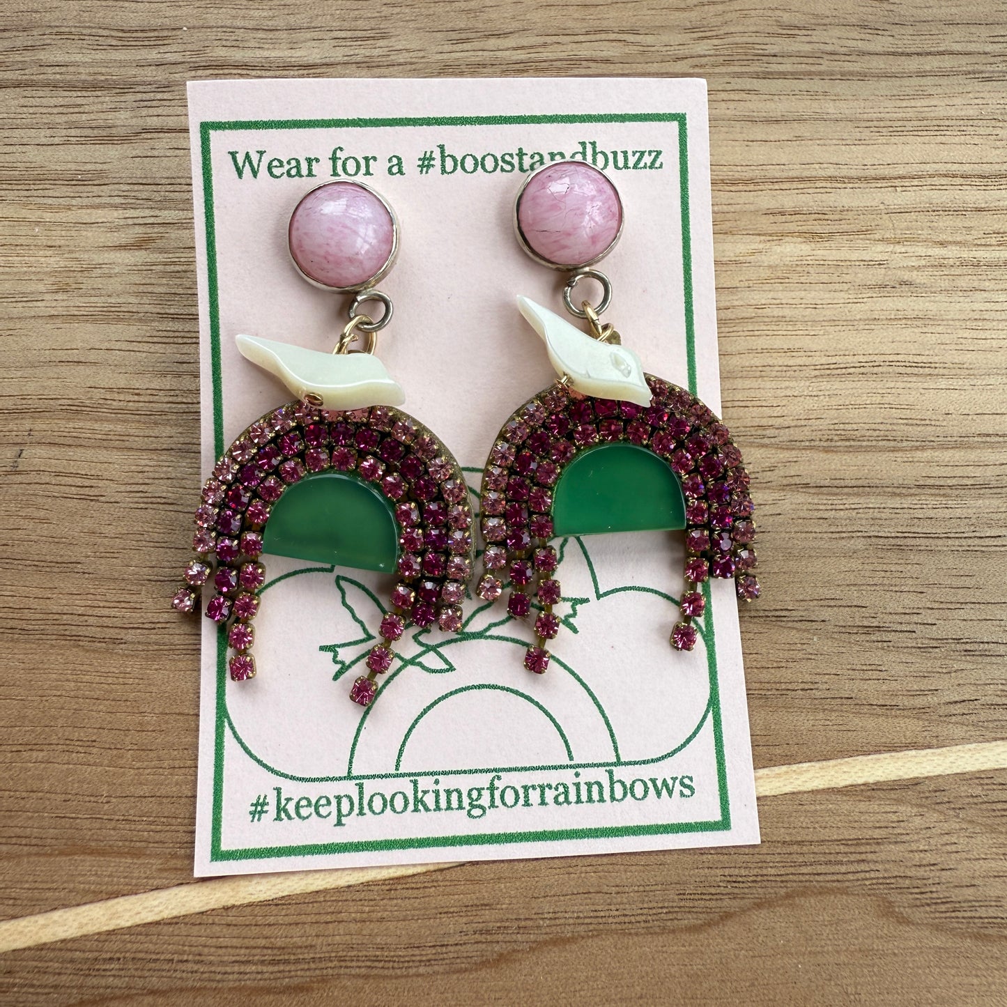 PINK Rainbow Earrings