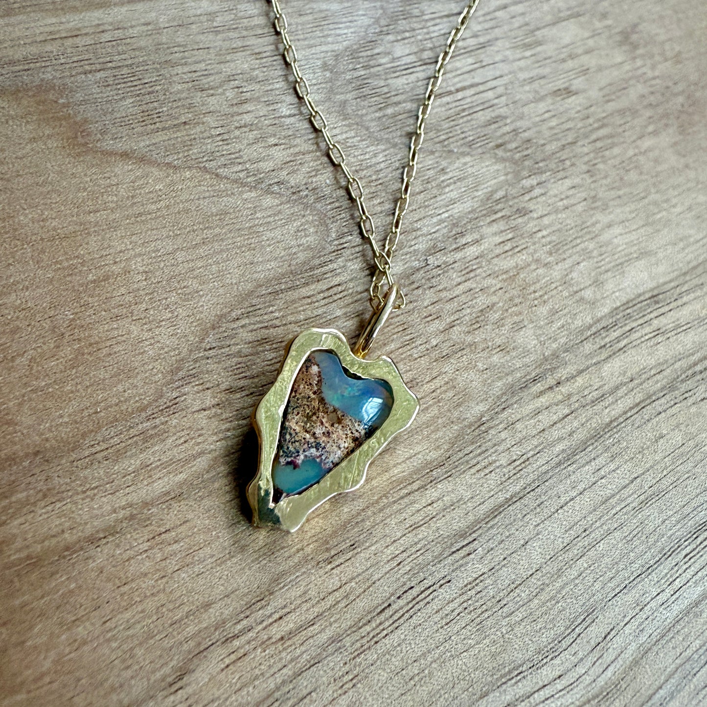 Rebel Heart Opal and Diamond Pendant Necklace