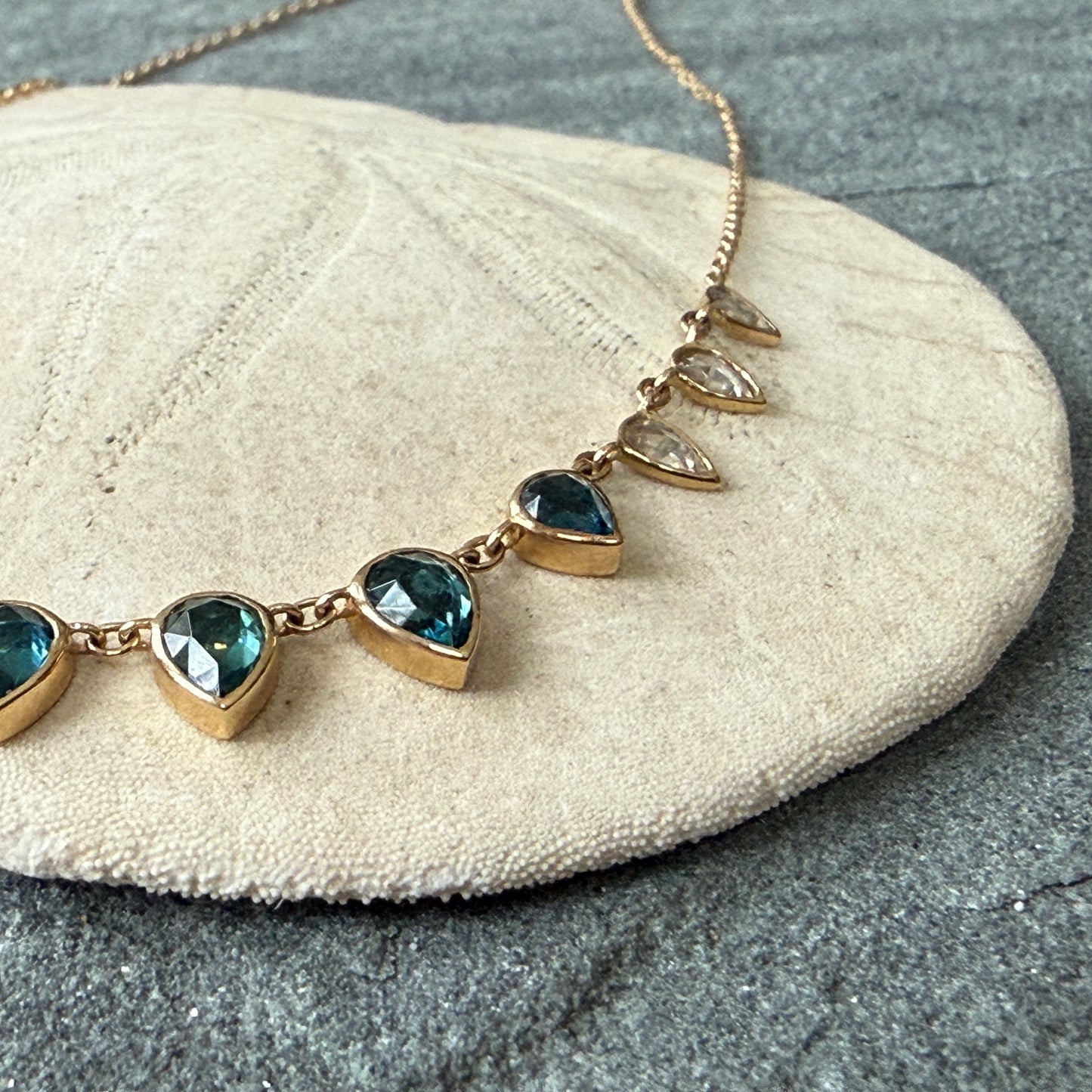 Tourmaline and Champagne Diamonds Necklace