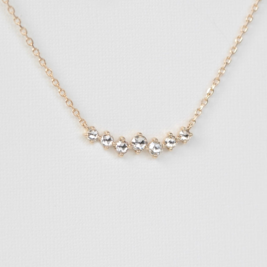 Twisted Rose Cut Diamonds Necklace