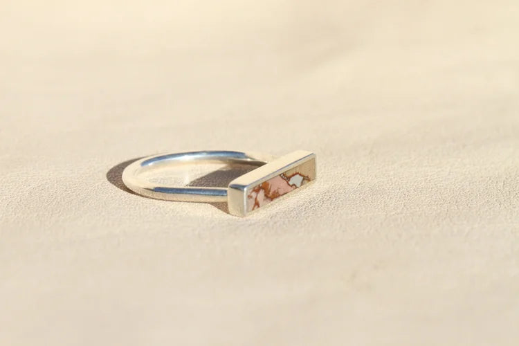 Dead Camel Jasper Stone Stacker Ring