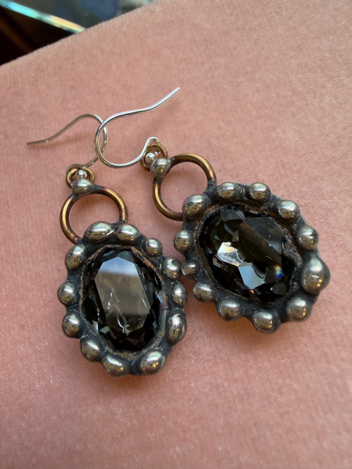 Indian Sapphire Crystal Earrings
