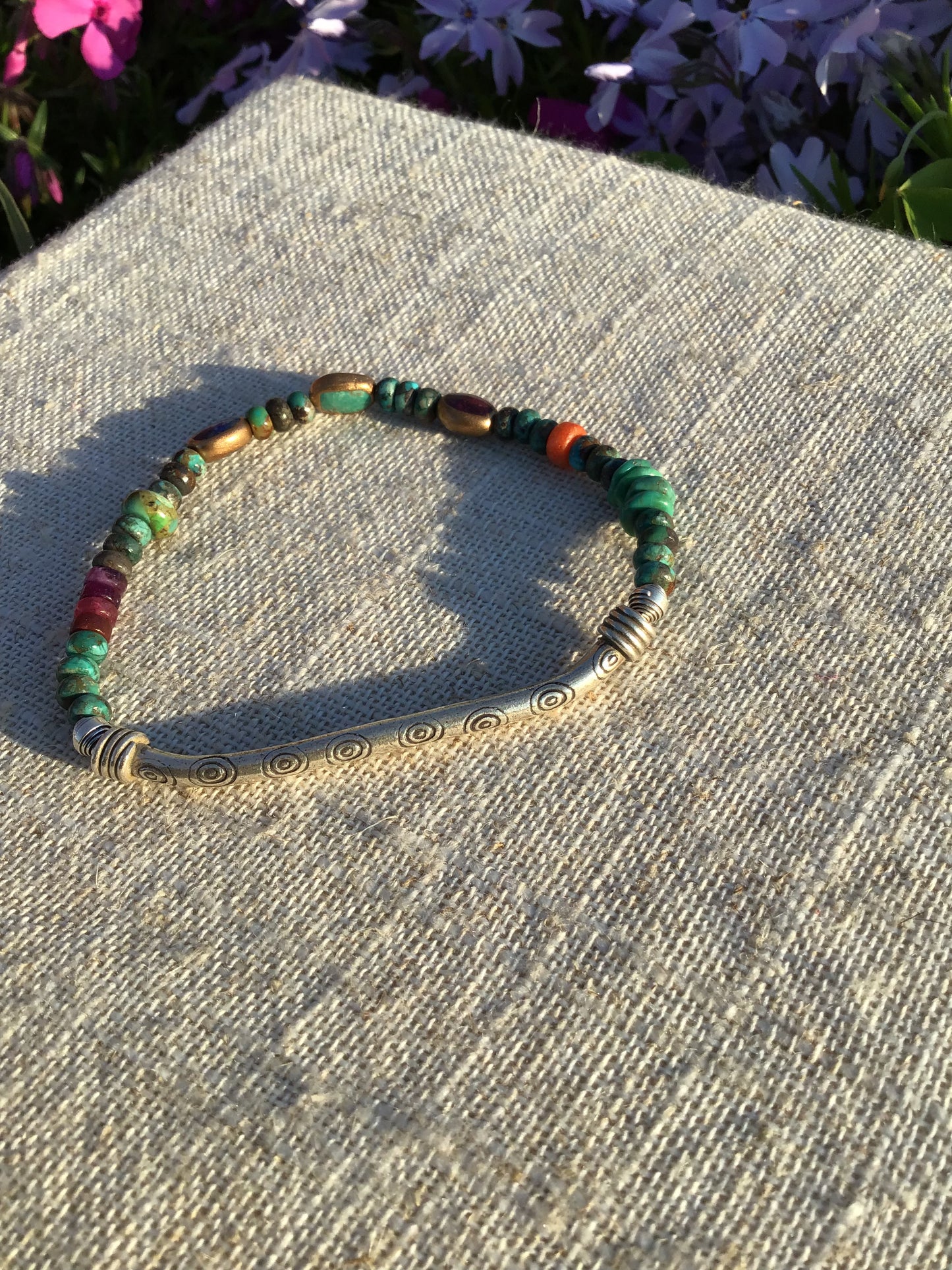 Thai Silver Oval Bracelet SSB Lapis