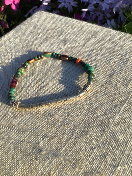 Thai Silver Oval Bracelet SSB Lapis
