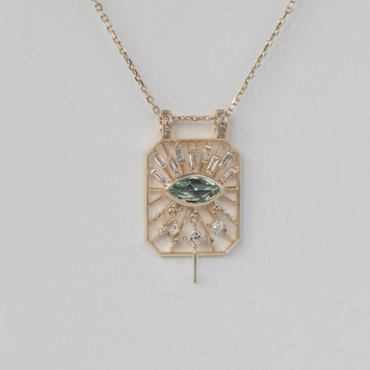 Tourmaline Marquise Eye Open Necklace