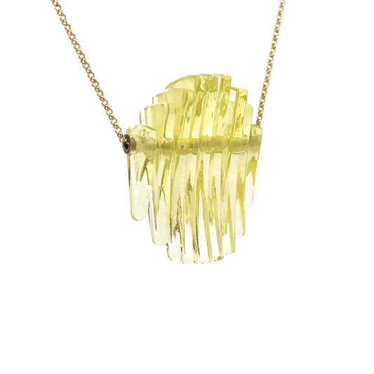 Green Tea Kinetic Mini Ellipse Necklace