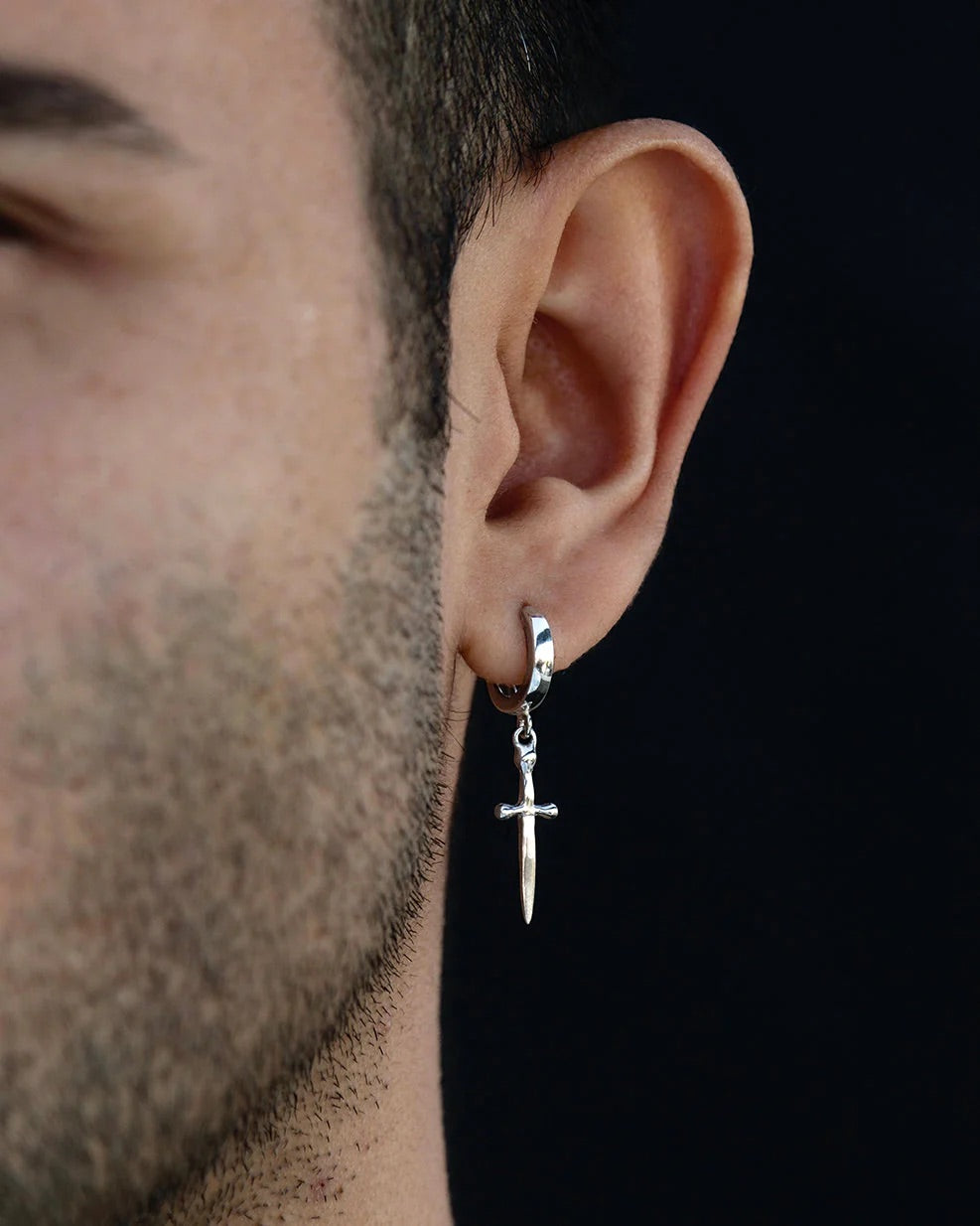 Tiny Dagger Hoop