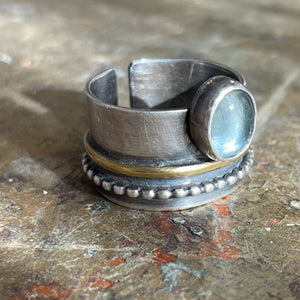 Aquamarine Sterling Ring