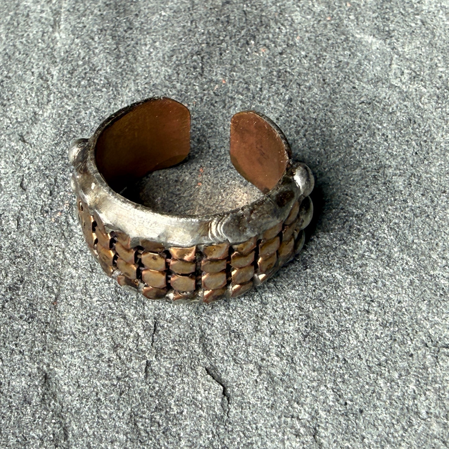 Gold Mesh Adjustable Ring
