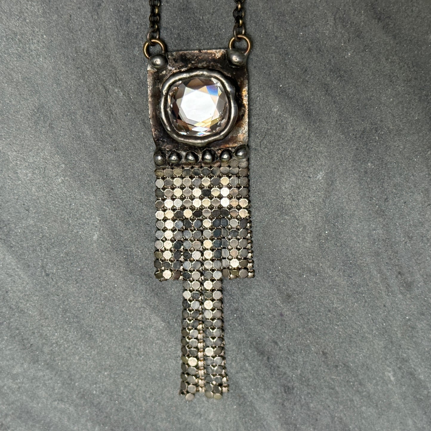 Swarovski Paddle Fringe Necklace