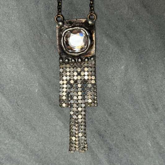Swarovski Paddle Fringe Necklace