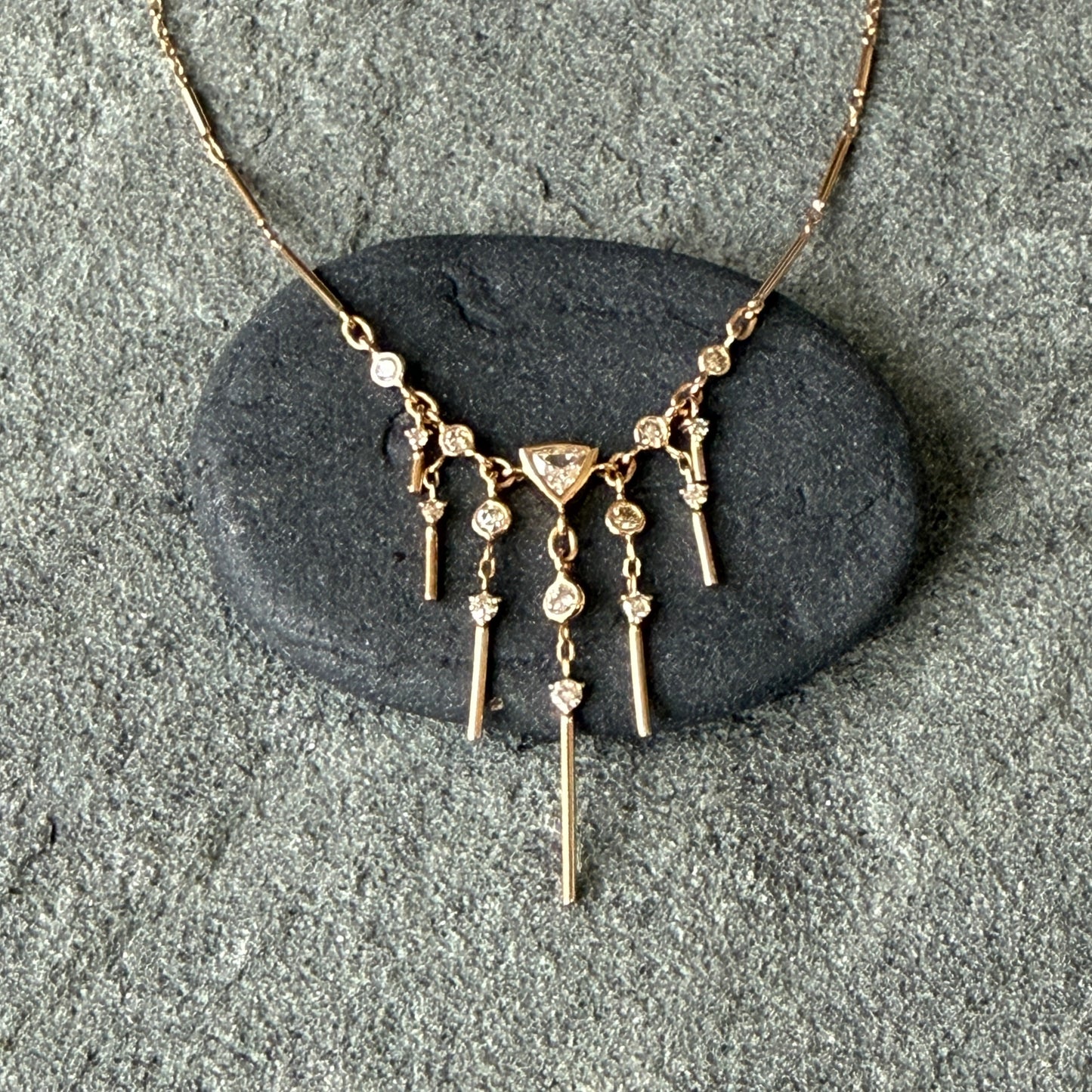 “Dream Maker” Dangling Diamonds Chain Necklace