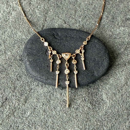 “Dream Maker” Dangling Diamonds Chain Necklace