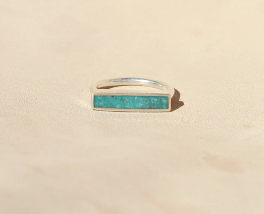 Chrysocolla Stone Stacker Ring