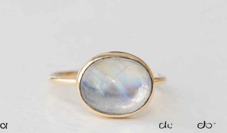 Moonstone Cabochon Ring