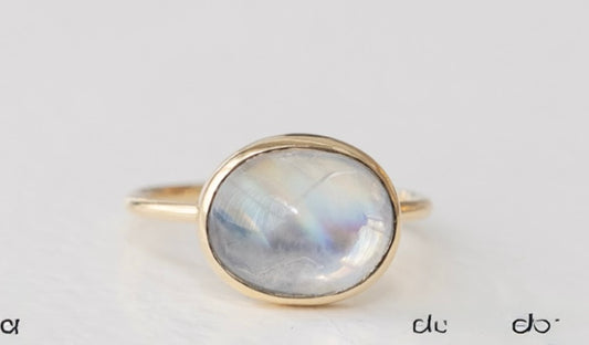 Moonstone Cabochon Ring