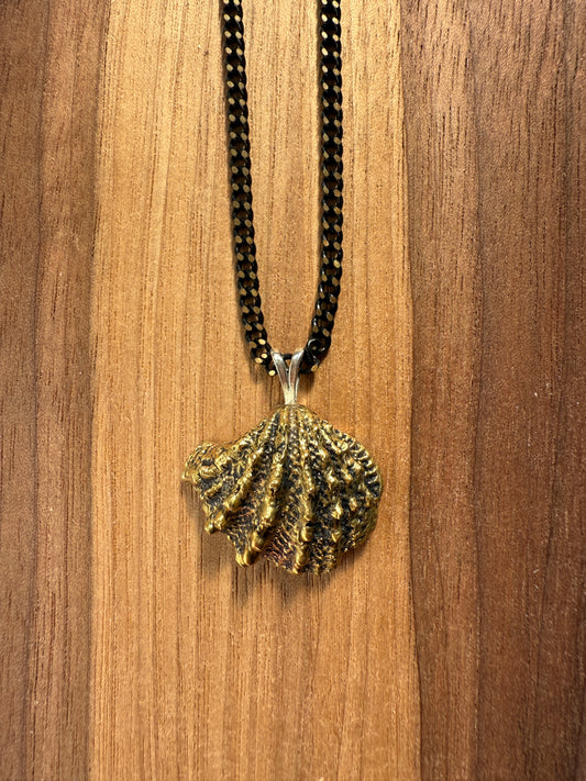 Cast Brass Shell Necklace