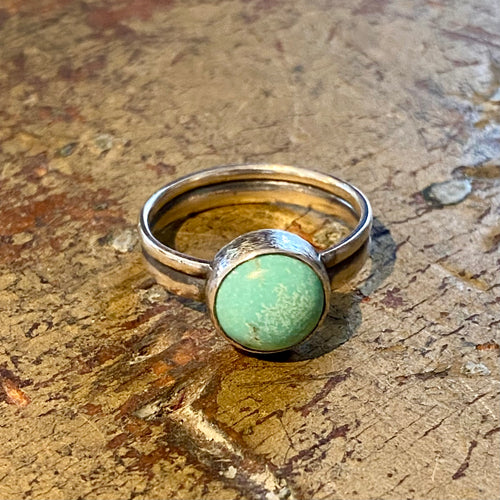 Double Band Turquoise Ring