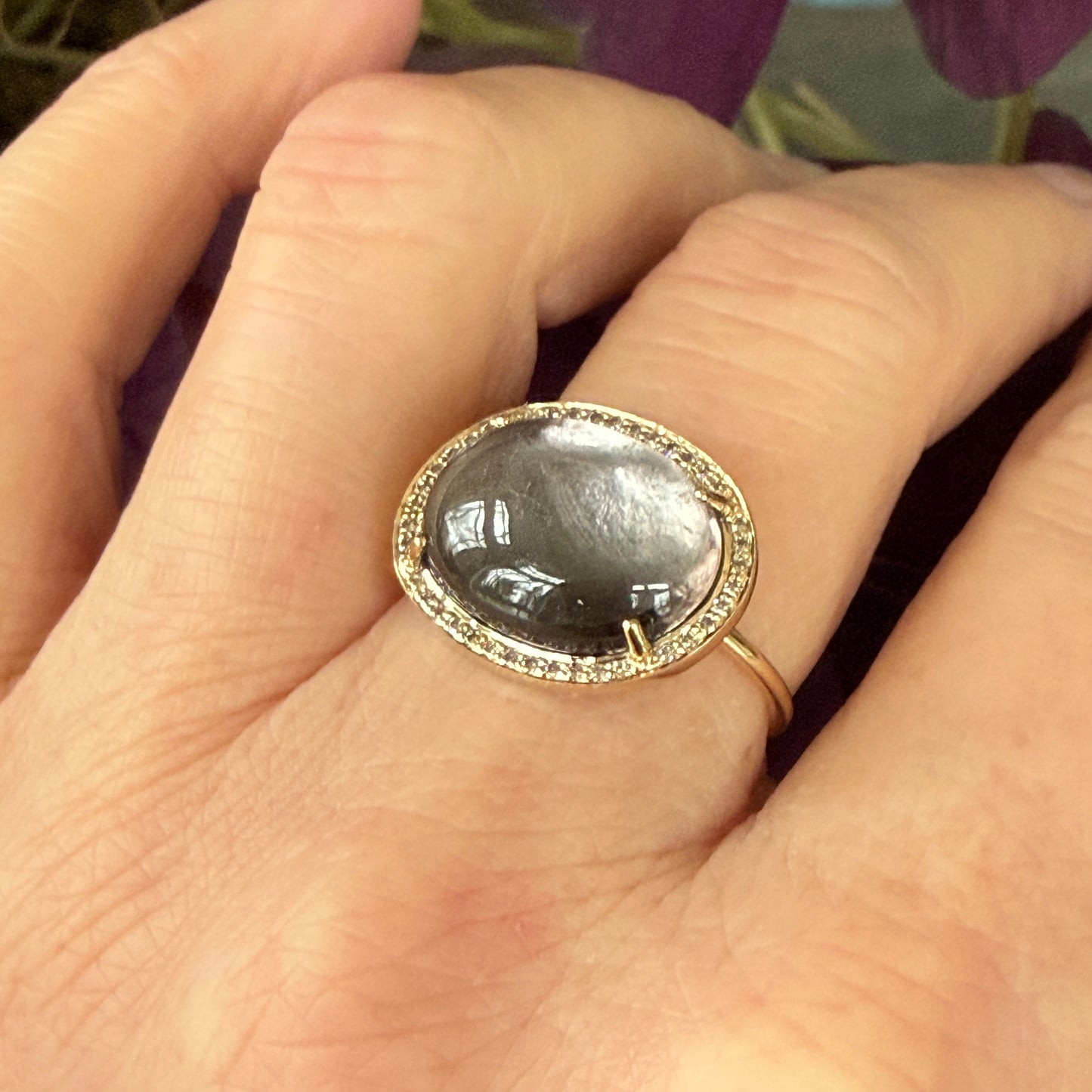 One of a kind "Stella" Tourmaline and Diamond Ring