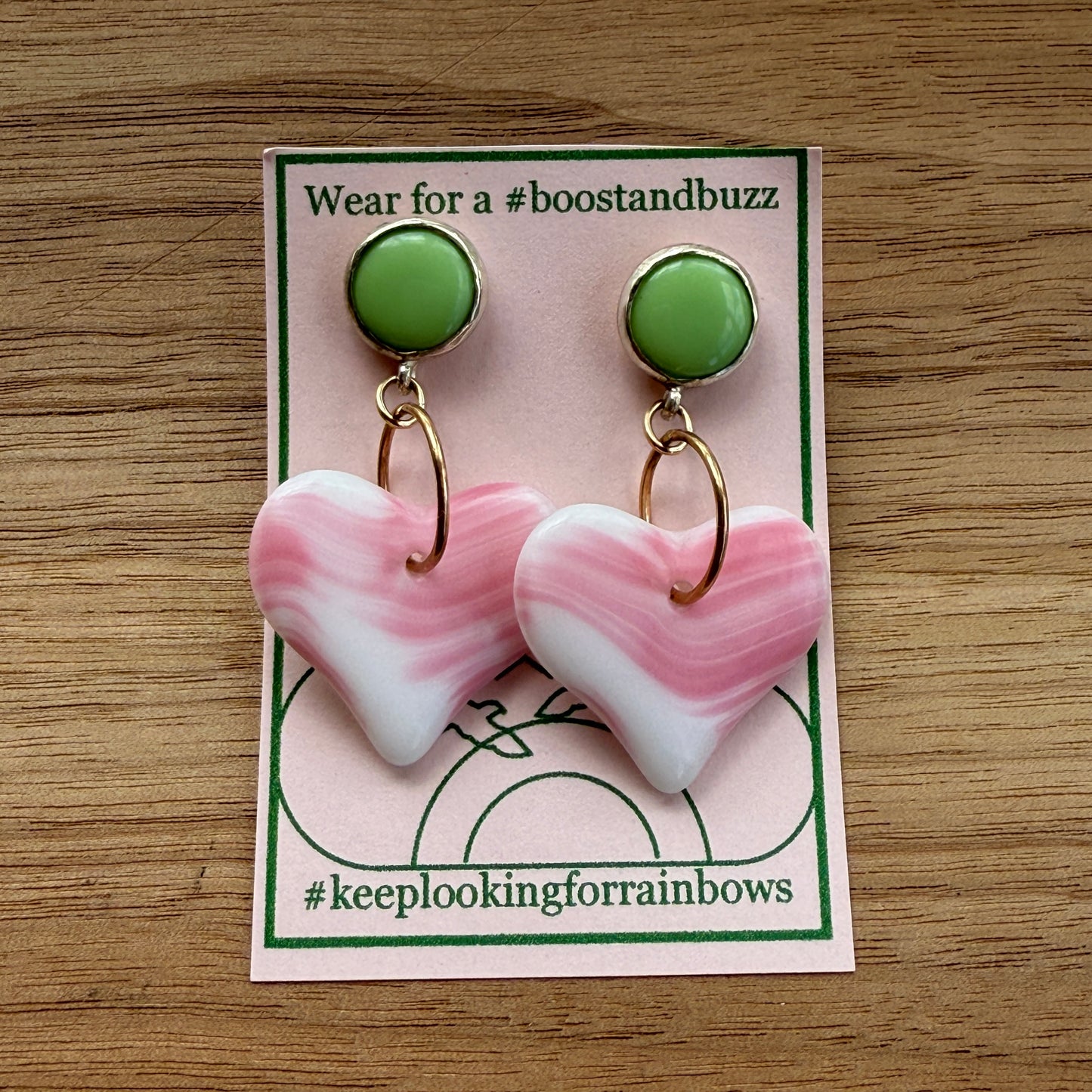 Glass Heart Earrings