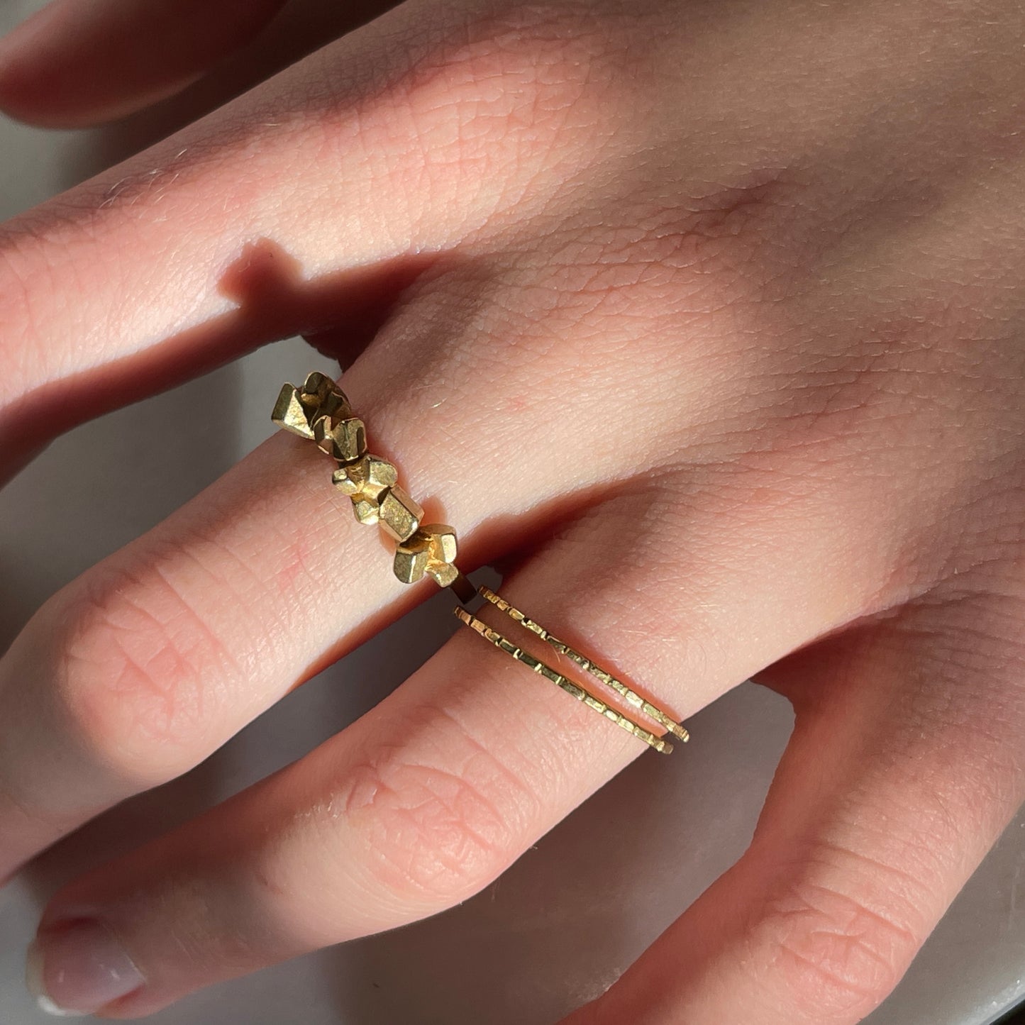 Thin Sugar Brick Ring